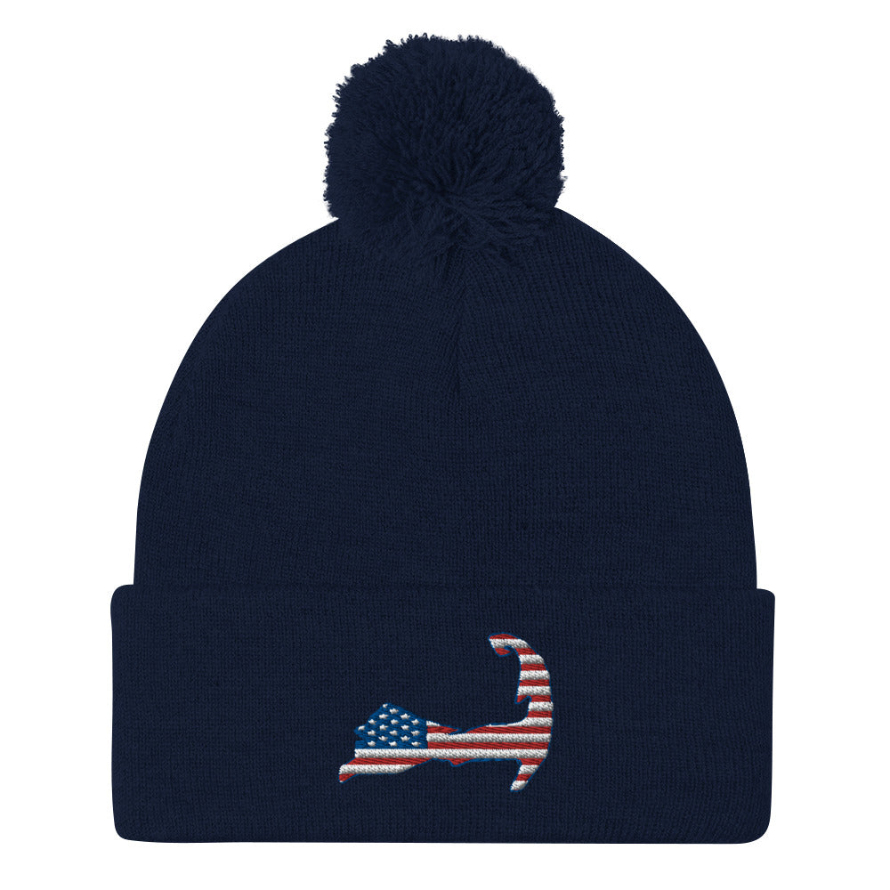 Cape Cod Patriotic American Flag Winter hat