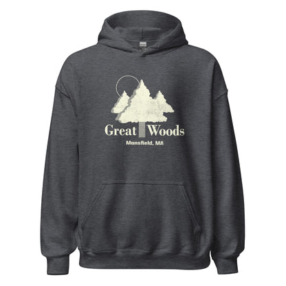 Great Woods Hoodie - Mansfield, MA | Retro Concert Venue Sweatshirt