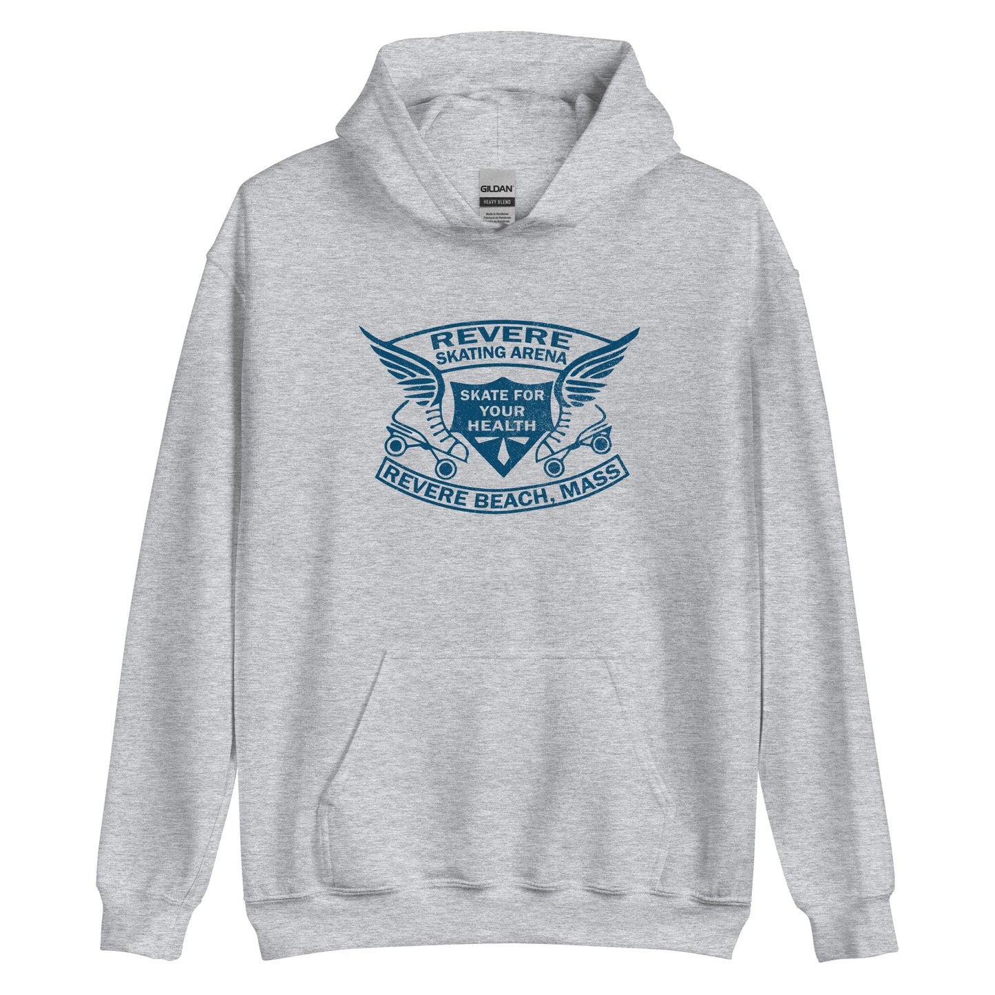 Revere Beach Retro Roller Skating Hoodie | Vintage Mens & Womens Graphic Sweatshirt