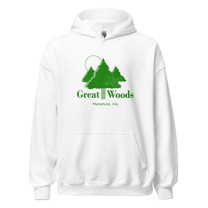 Great Woods Hoodie - Mansfield, MA | Retro Concert Venue Sweatshirt
