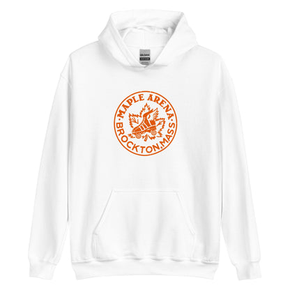 Maple Arena Hoodie - Brockton, MA | Retro Roller Skating Rink Vintage Graphic Sweatshirt