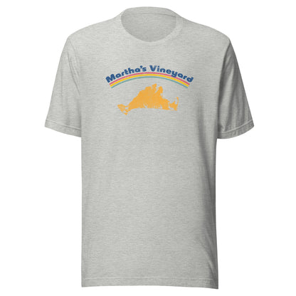 Martha's Vineyard T-Shirt - Retro Rainbow Cape & Islands