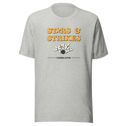 Stars & Strikes T-Shirt - Vintage Candlepin Bowling Graphic Tee