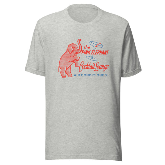 Pink Elephant T-Shirt - Vintage 1950s California Cocktail Lounge Retro T-Shirt