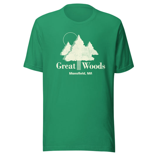 Great Woods T-Shirt - Mansfield, MA | Retro Concert Venue Tee