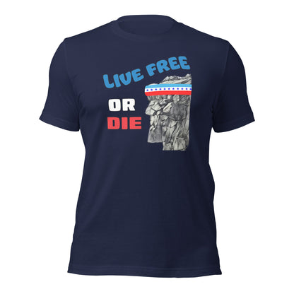 Old Man of the Mountain Patriotic New Hampshire T-Shirt - 4th of July | Mens & Womens Patriotic Tee