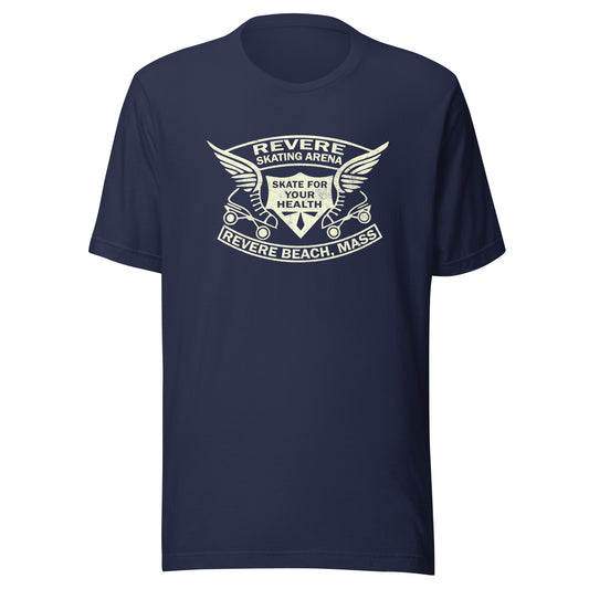 Revere Beach Retro Roller Skating T-Shirt | Vintage Mens & Womens Graphic Tee