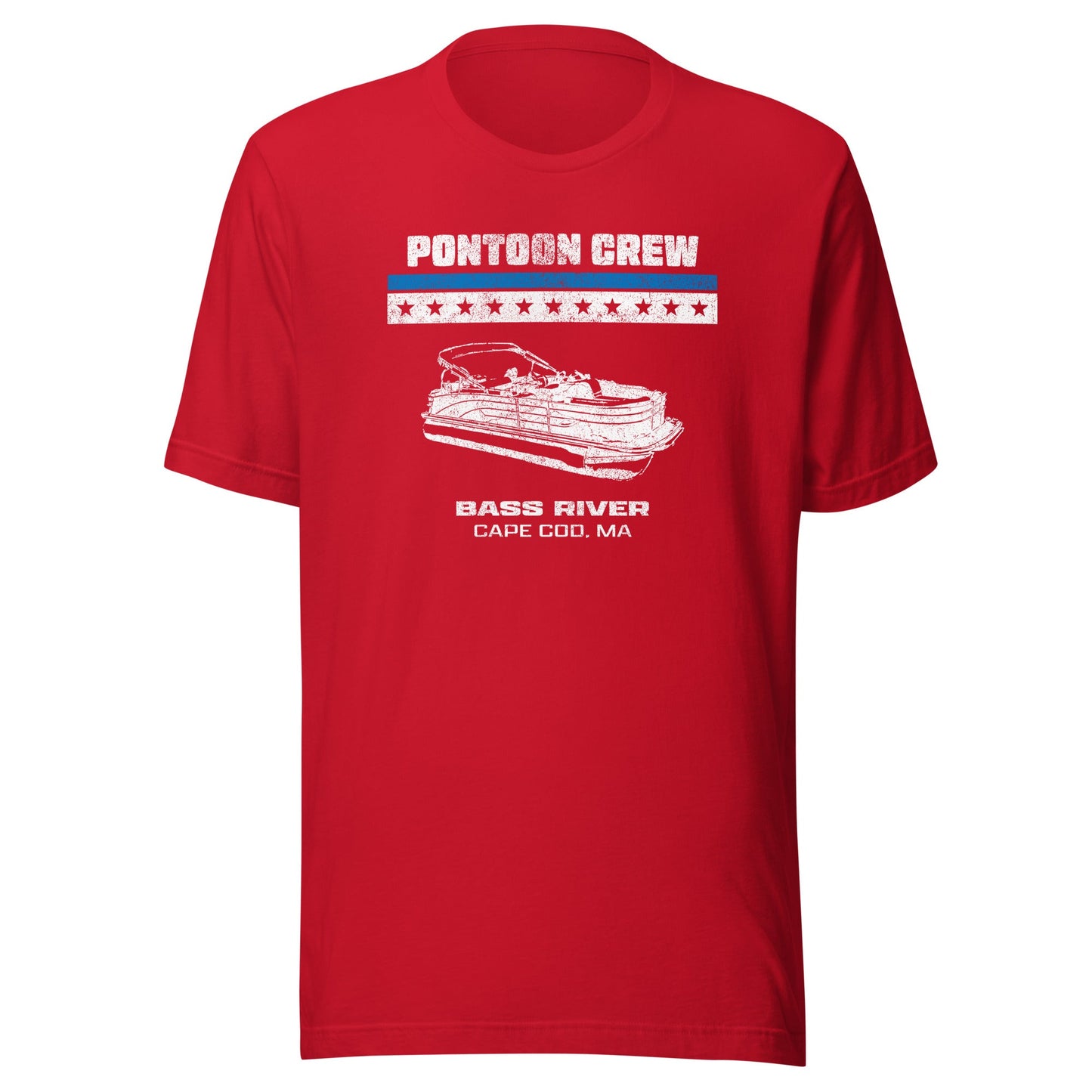 Bass River Pontoon T Shirt - Cape Cod, MA | Mens & Womens Patriotic Tee
