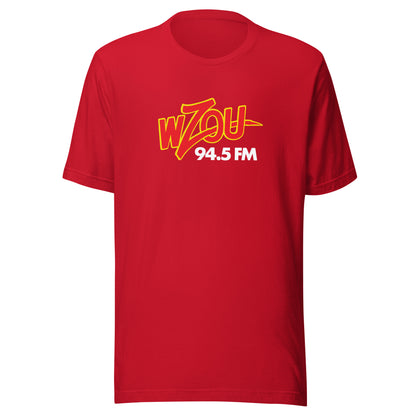 WZOU 94.5FM T-Shirt - Classic 1990s Boston Radio Old School Throwback Tee