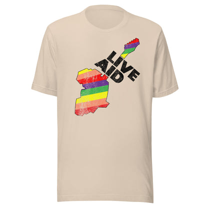 Live Aid Retro 1985 Concert T-Shirt (Rainbow) - Men's & Women's Vintage Graphic Tee