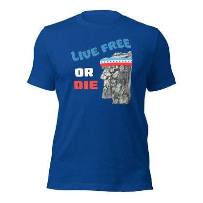 Old Man of the Mountain Patriotic New Hampshire T-Shirt - 4th of July | Mens & Womens Patriotic Tee