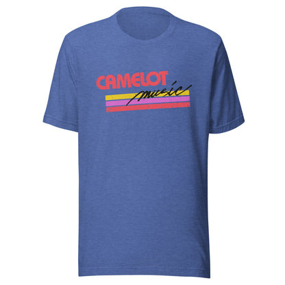 Camelot Music Retro 1980s T Shirt | Vintage Mens & Women's Old School Tee