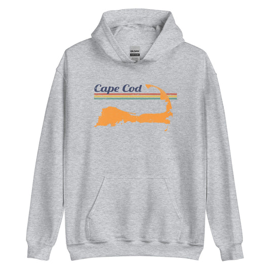 Cape Cod Retro Hoodie - Massachusetts | Mens & Womens Summer Sweatshirt