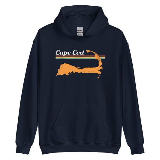 Cape Cod Retro Hoodie - Massachusetts | Mens & Womens Summer Sweatshirt