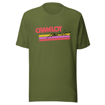 Camelot Music Retro 1980s T Shirt | Vintage Mens & Women's Old School Tee