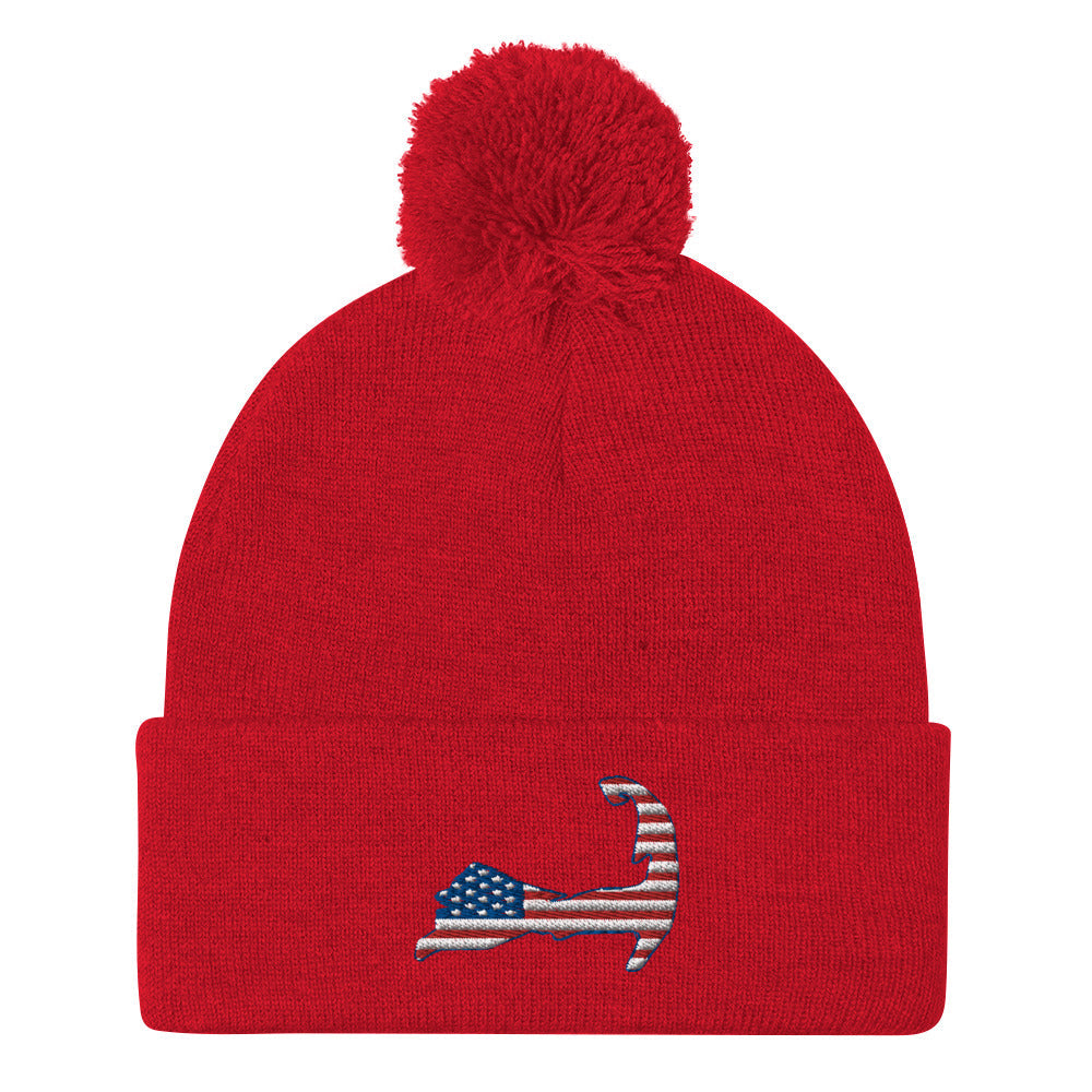 Cape Cod Patriotic American Flag Winter hat