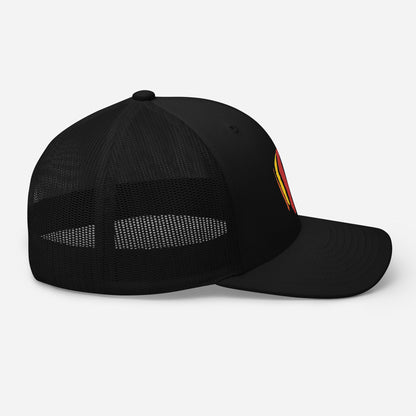 Rainbow Swash Mesh Snap Back Hat - Boston, Massachusetts | Gas Tanks Rainbow Corita