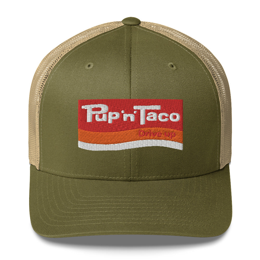 Pup 'n' Taco Hat - Retro 70s Vintage Fast Food Chain Snapback