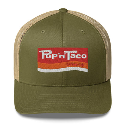 Pup 'n' Taco Hat - Retro 70s Vintage Fast Food Chain Snapback