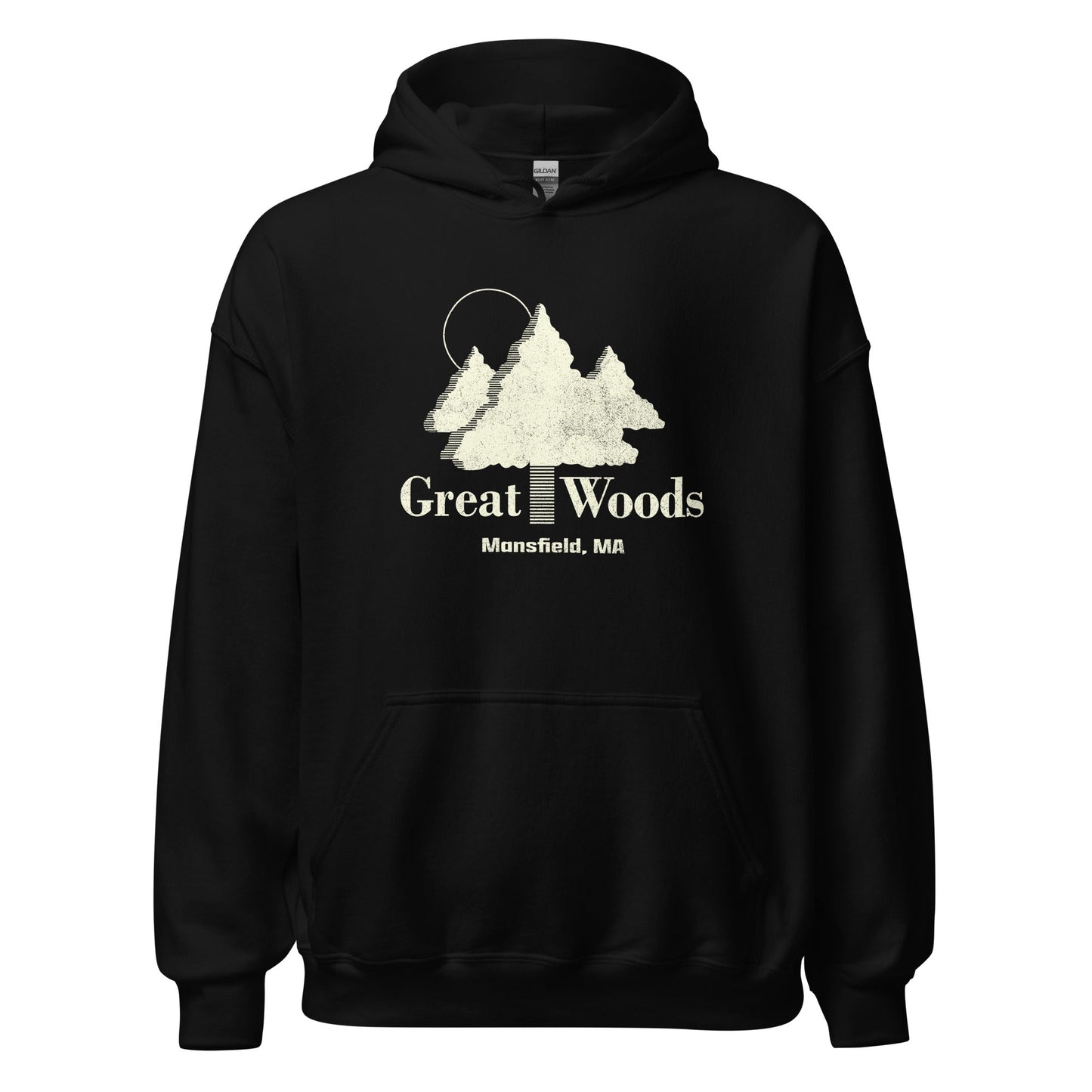 Great Woods Hoodie - Mansfield, MA | Retro Concert Venue Sweatshirt