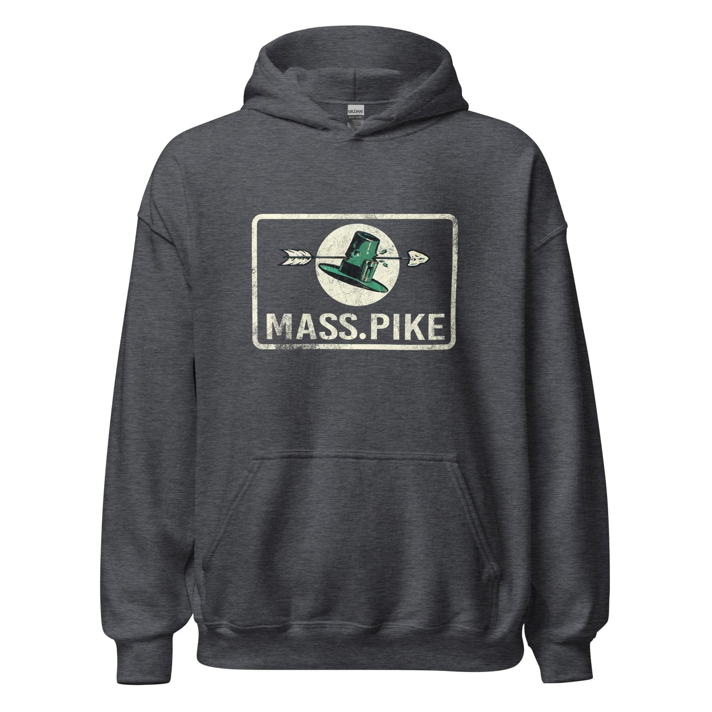 Mass Pike Vintage Hoodie - Retro 1960s Massachusetts Turnpike Sweatshirt