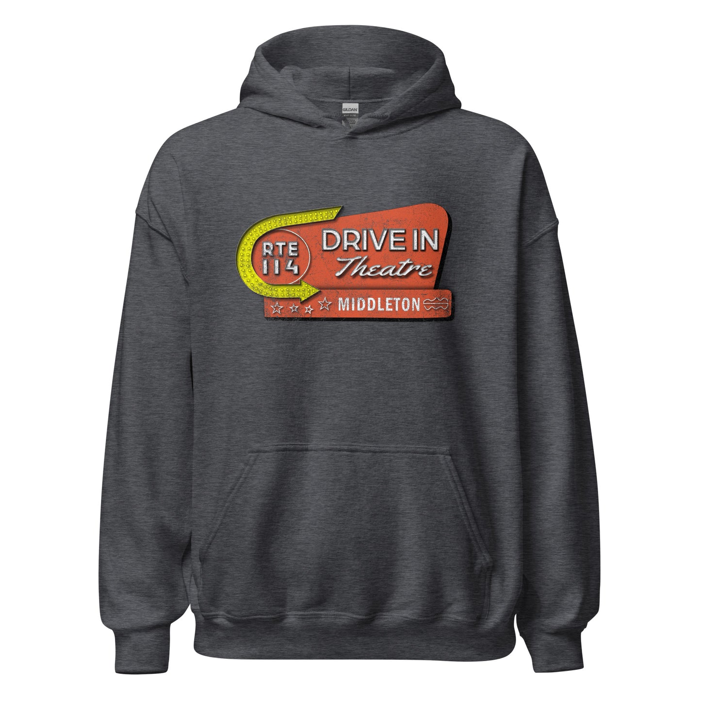 Middleton Rt 144 Drive-In Hoodie - Middleton, MA | Retro Drive-In Theatre