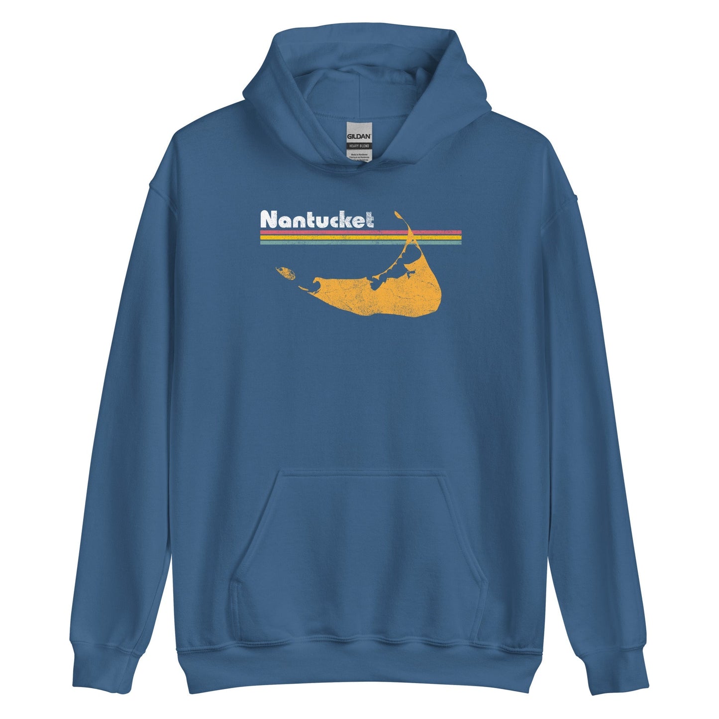 Nantucket Retro Island Vintage Hoodie - Nantucket, MA | Beach & Islands Summer Sweatshirt