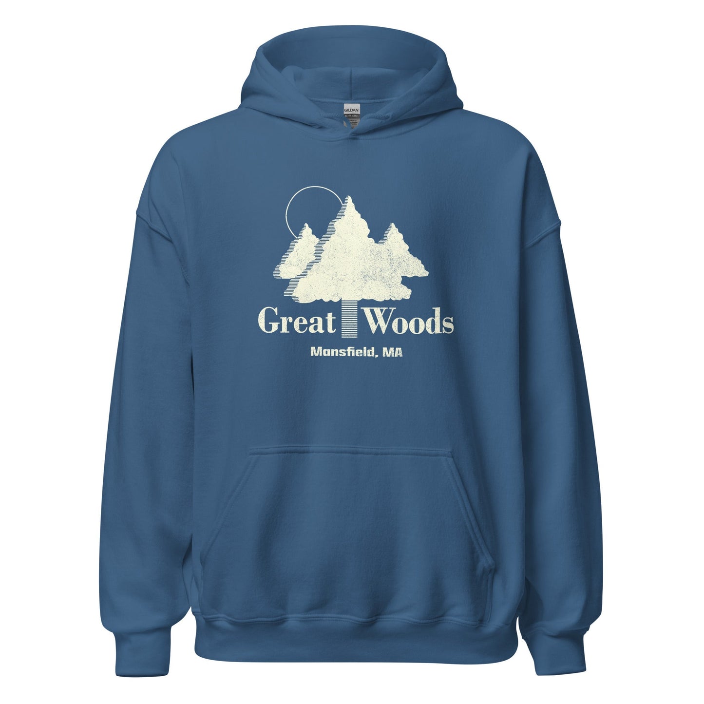 Great Woods Hoodie - Mansfield, MA | Retro Concert Venue Sweatshirt