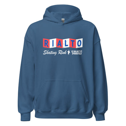 Rialto Skating Rink Retro Hoodie - Springfield, MA | Vintage Roller Skating Sweatshirt