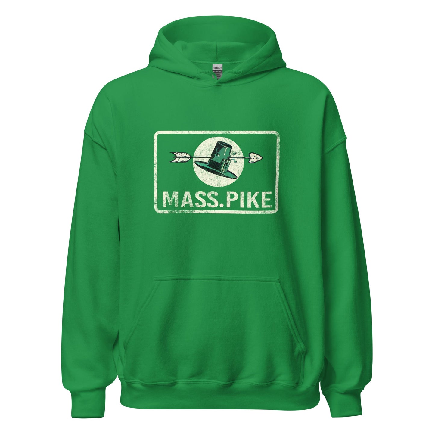 Mass Pike Vintage Hoodie - Retro 1960s Massachusetts Turnpike Sweatshirt