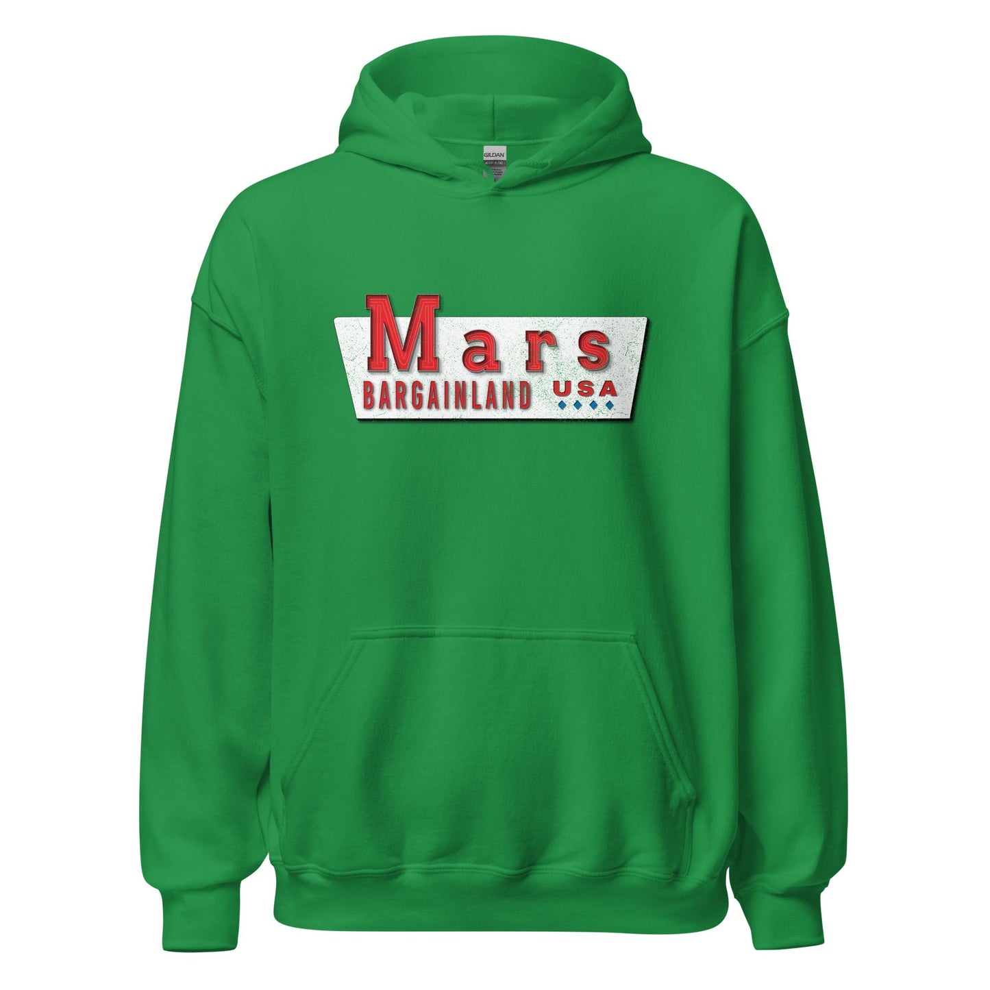 Mars Bargainland USA Hoodie - New Bedford, MA | Vintage Mens & Womens Retro Sweatshirt