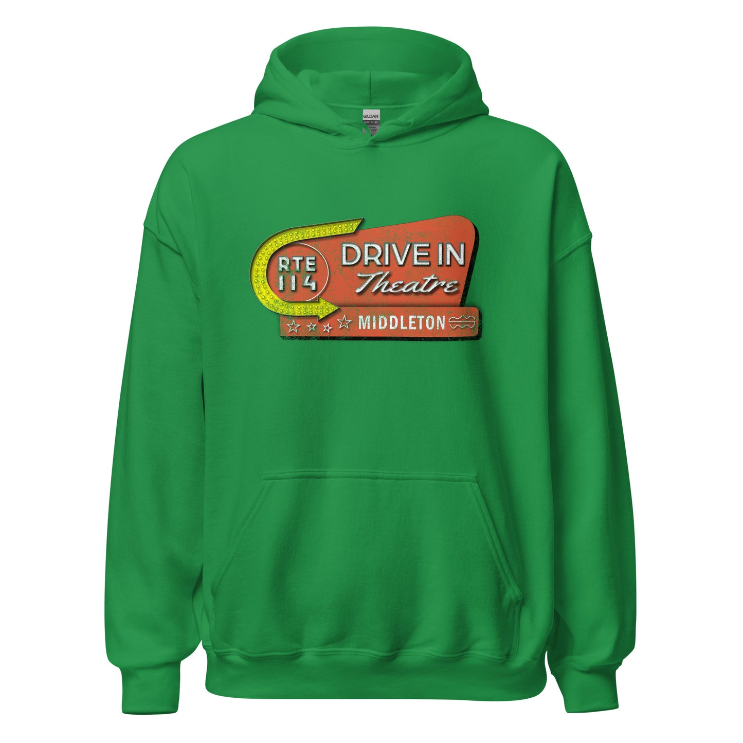 Middleton Rt 144 Drive-In Hoodie - Middleton, MA | Retro Drive-In Theatre