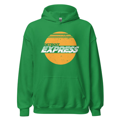 Detroit Express Hoodie - Retro 70s Pro Soccer NASL Sweatshirt