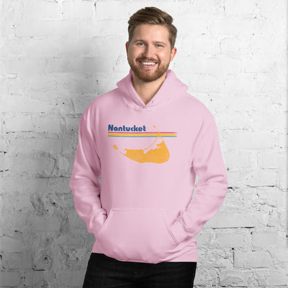 Nantucket Retro Island Vintage Hoodie - Nantucket, MA | Beach & Islands Summer Sweatshirt