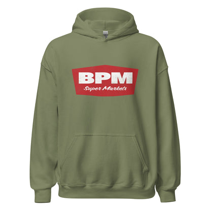 BPM Hoodie - Brockton Public Market Retro 1970s Throwback Sweatshirt