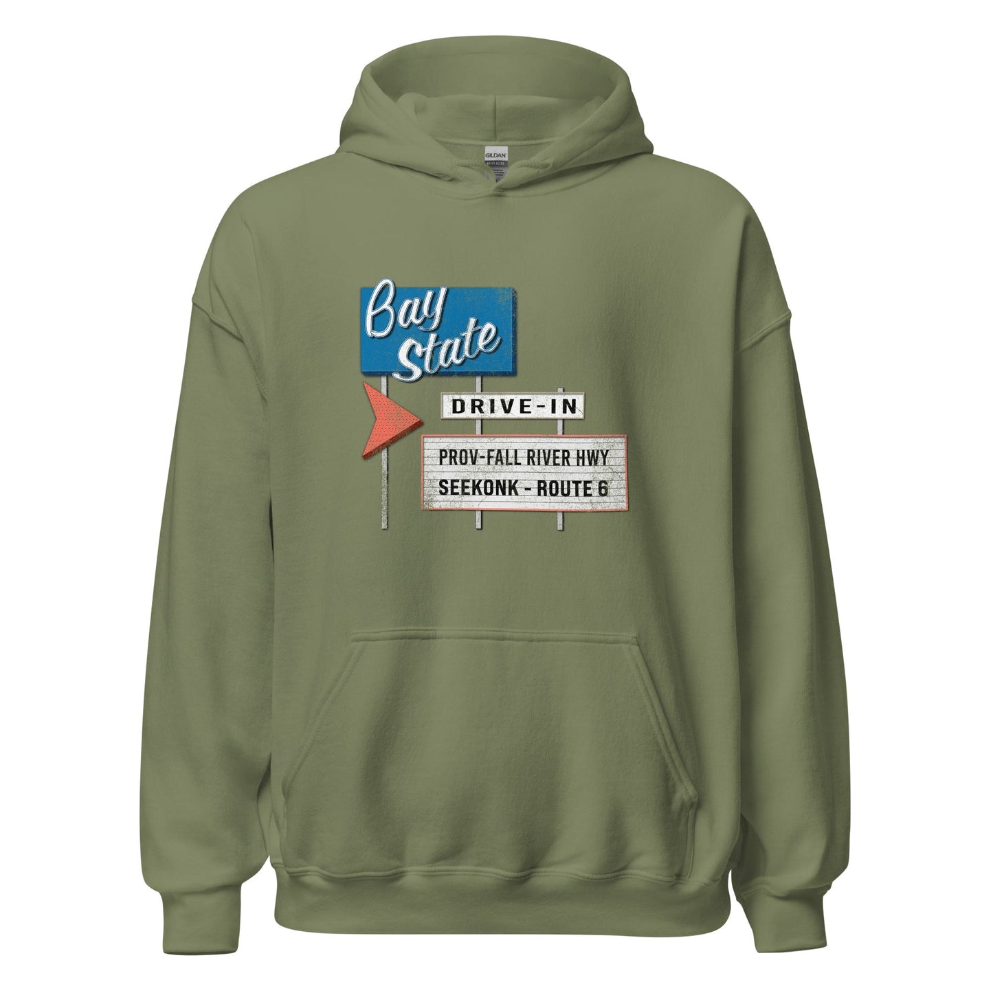 Baystate Drive-In Hoodie - Seekonk, MA | Vintage Retro Sweatshirt