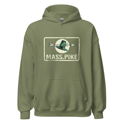 Mass Pike Vintage Hoodie - Retro 1960s Massachusetts Turnpike Sweatshirt