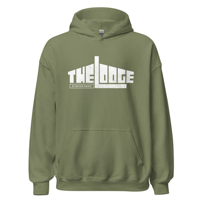 The Lodge at Harvard Square Retro Hoodie - Vintage Clothing Store Graphic Sweatshirt