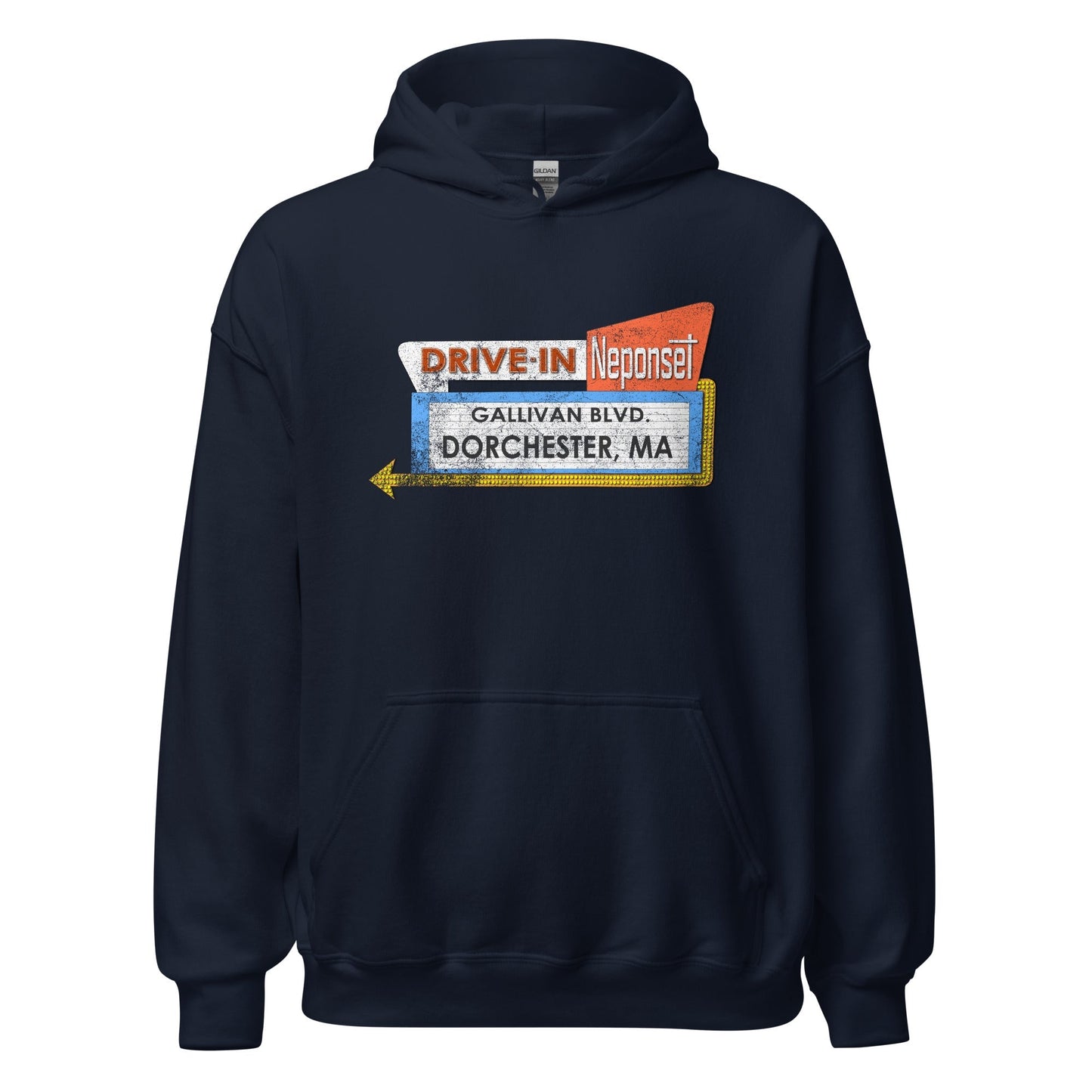 Neponset Drive-In Hoodie - Dorchester, MA | Vintage Mens & Womens Sweatshirt