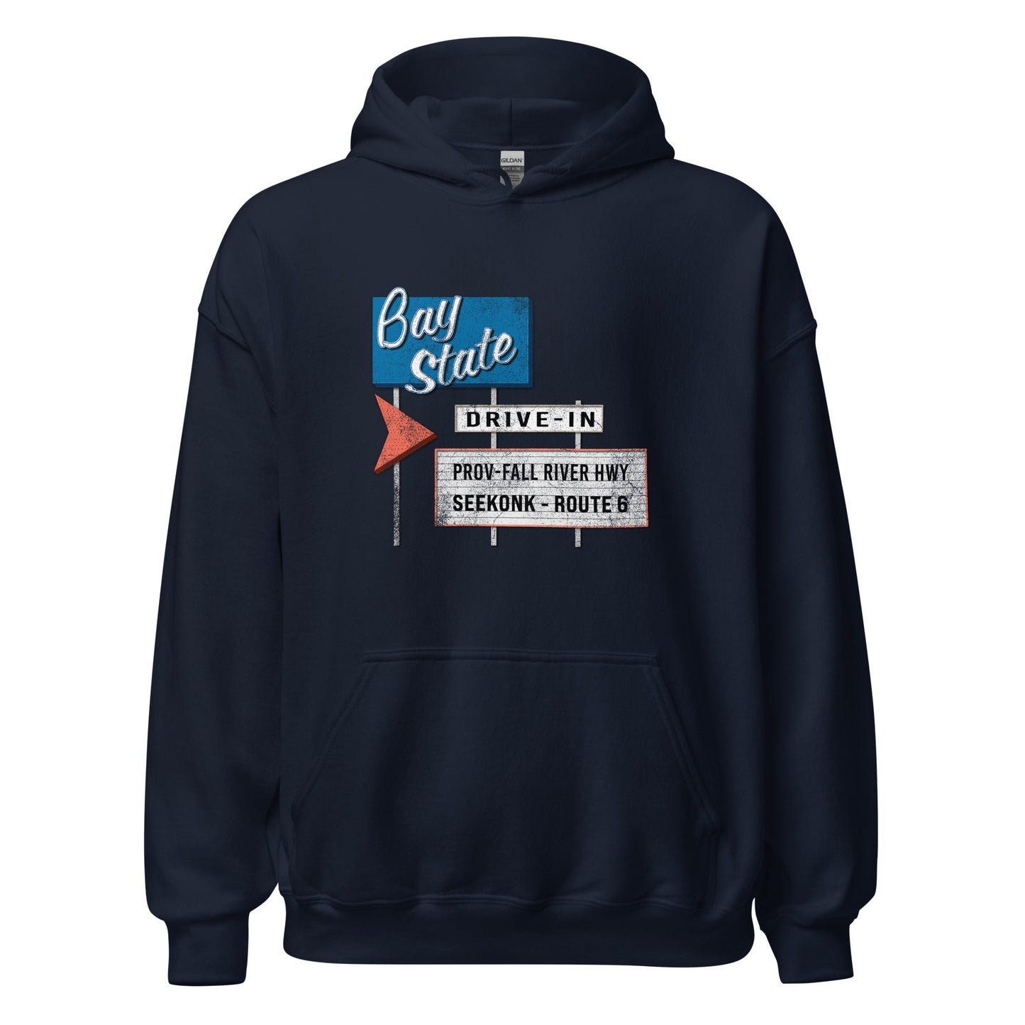 Baystate Drive-In Hoodie - Seekonk, MA | Vintage Retro Sweatshirt