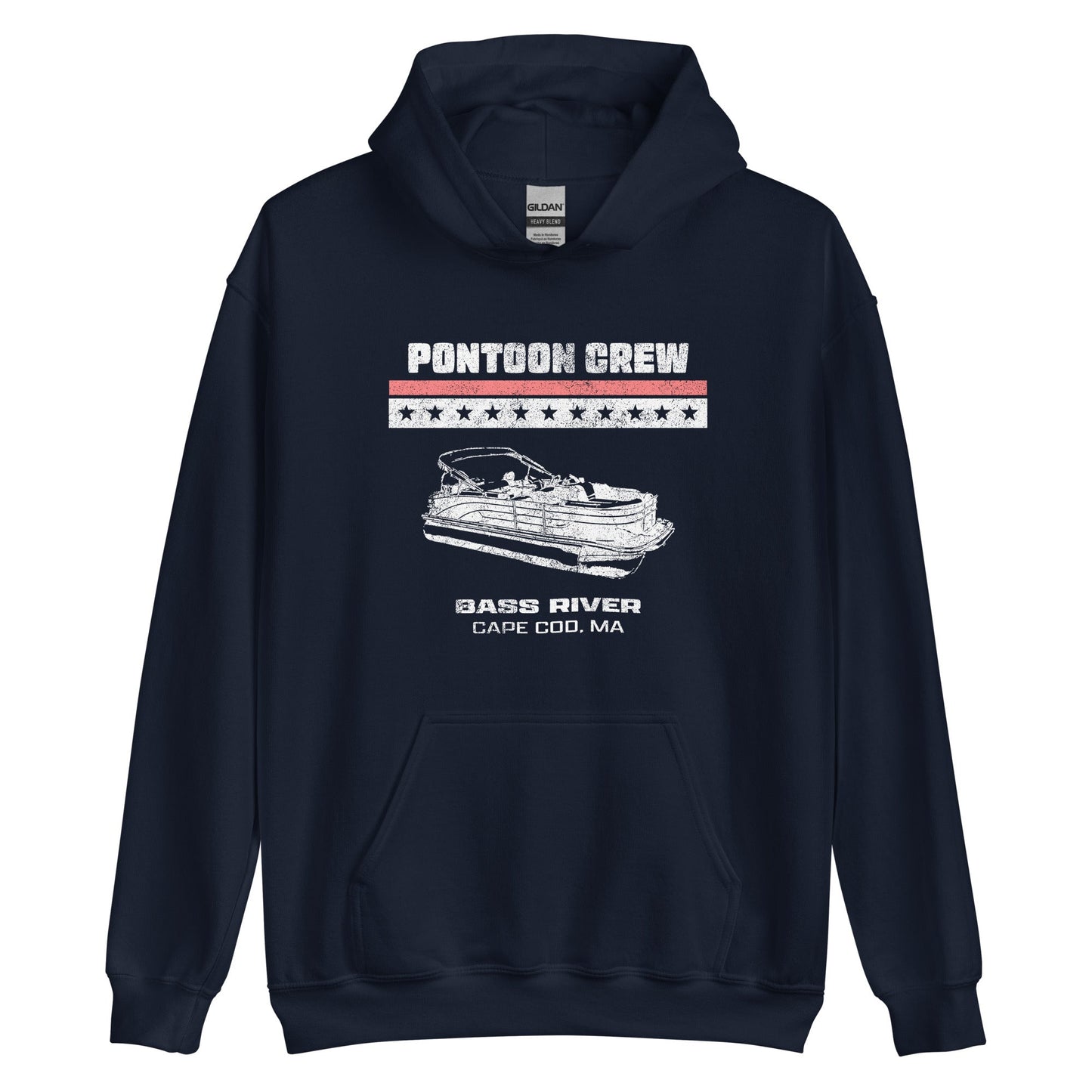 Bass River Pontoon Hoodie - Cape Cod | Mens & Womens Graphic Sweatshirt