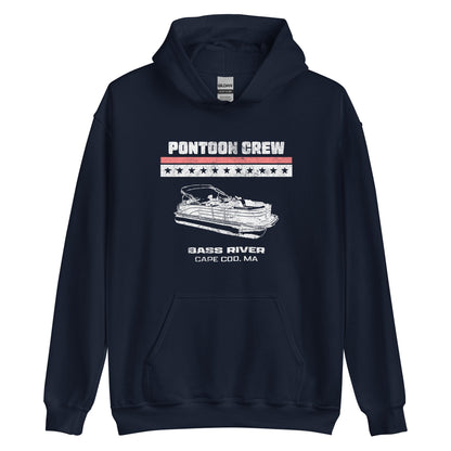 Bass River Pontoon Hoodie - Cape Cod | Mens & Womens Graphic Sweatshirt