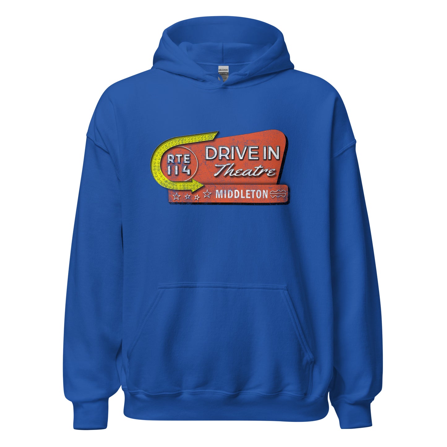 Middleton Rt 144 Drive-In Hoodie - Middleton, MA | Retro Drive-In Theatre