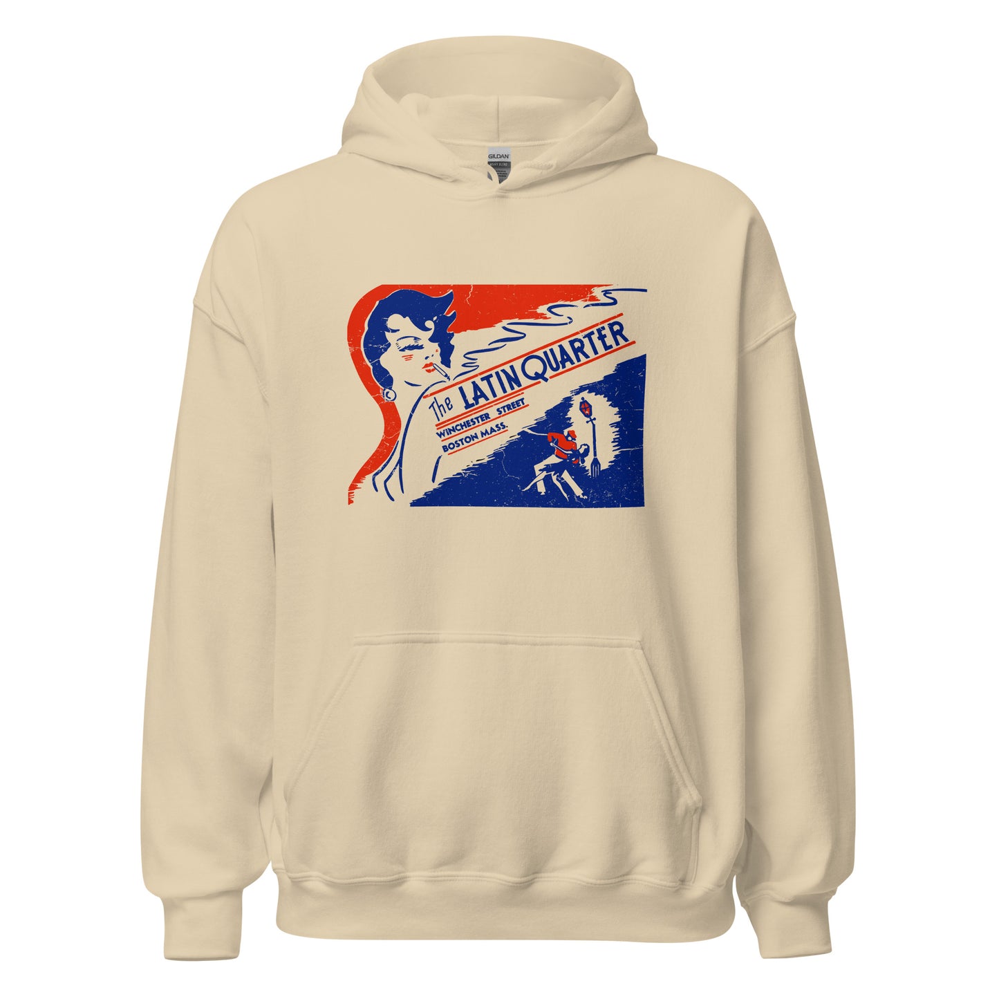 The Latin Quarter Hoodie - Boston, MA | Retro 40s Boston Nightclub Sweatshirt