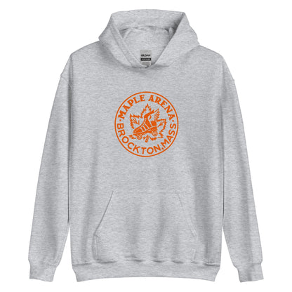 Maple Arena Hoodie - Brockton, MA | Retro Roller Skating Rink Vintage Graphic Sweatshirt