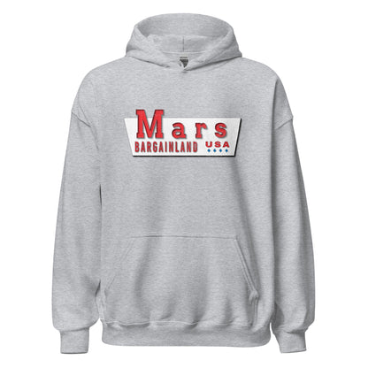 Mars Bargainland USA Hoodie - New Bedford, MA | Vintage Mens & Womens Retro Sweatshirt