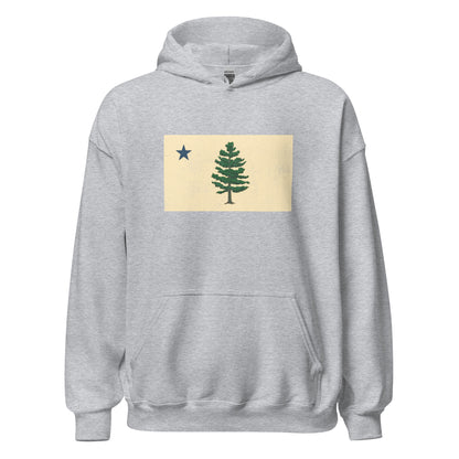 Maine State Flag Hoodie - New 1901 Pine Tree "Dirigo" Sweatshirt