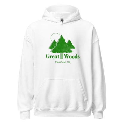 Great Woods Hoodie - Mansfield, MA | Retro Concert Venue Sweatshirt