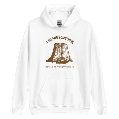 Close Encounters Devil's Tower Hoodie - "It Means Something" Retro 1970s Movie Sweatshirt