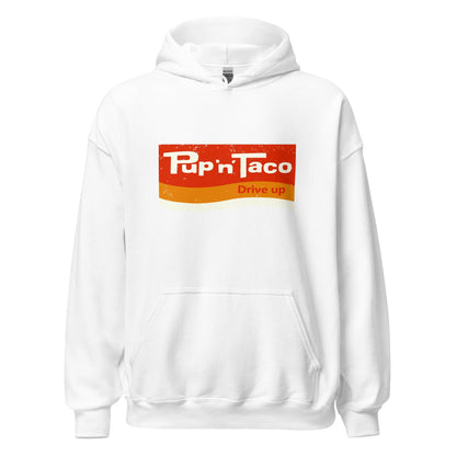 Pup 'n' Taco Hoodie - Retro 70s Vintage Fast Food Chain Sweatshirt